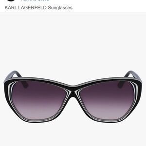 Karl Lagerfeld Black and Purple Women's Sunglasses